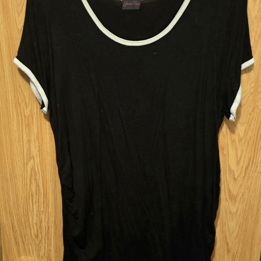 Black and White Relaxed Short Sleeve T-Shirt